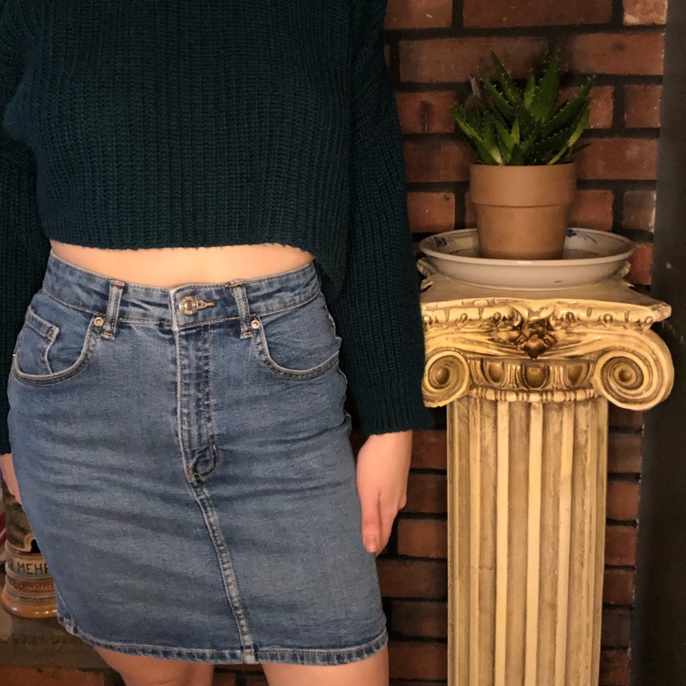 Zara Classic Denim Skirt